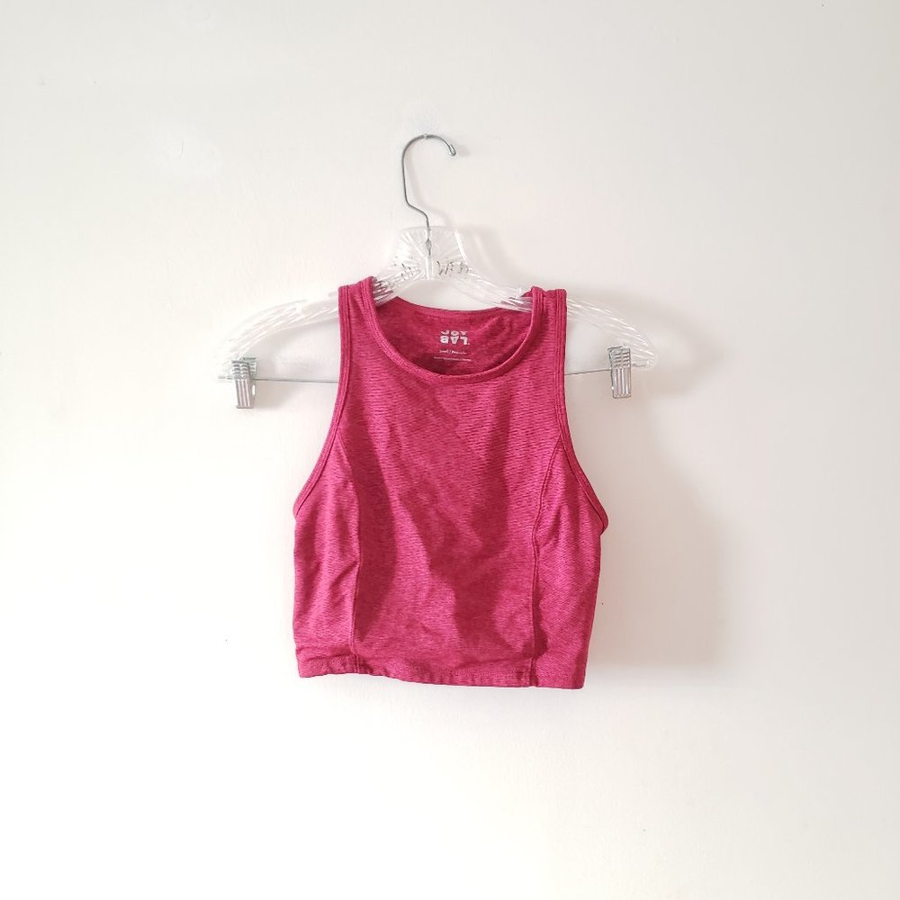 JoyLab Magenta Sports Crop Top Small